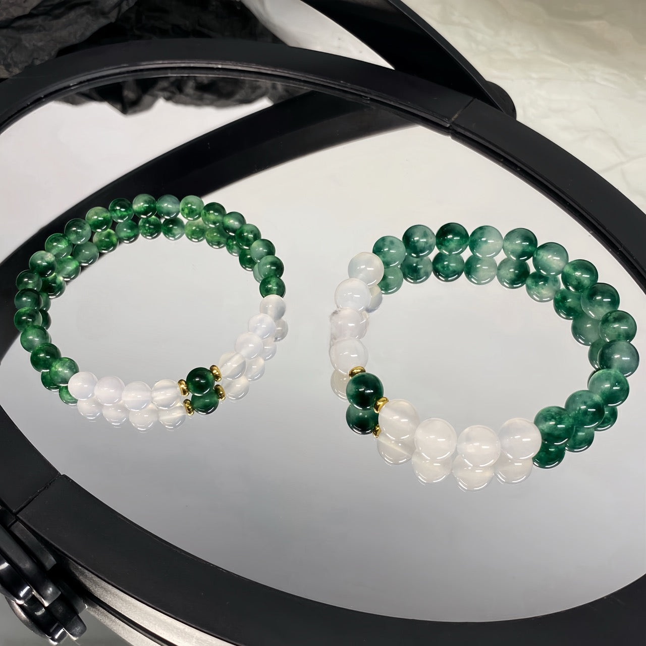 Natural Stone Jade Anxiety Relief Bracelet - Strength, Courage, and Mindfulness Gift