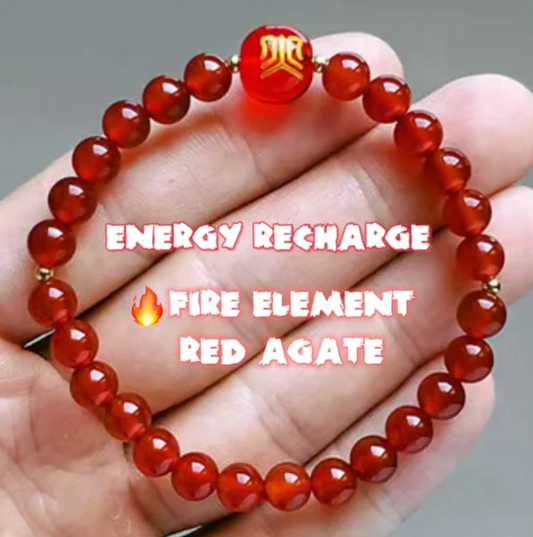 Red Fire Passion Stretchy gemstone bracelet