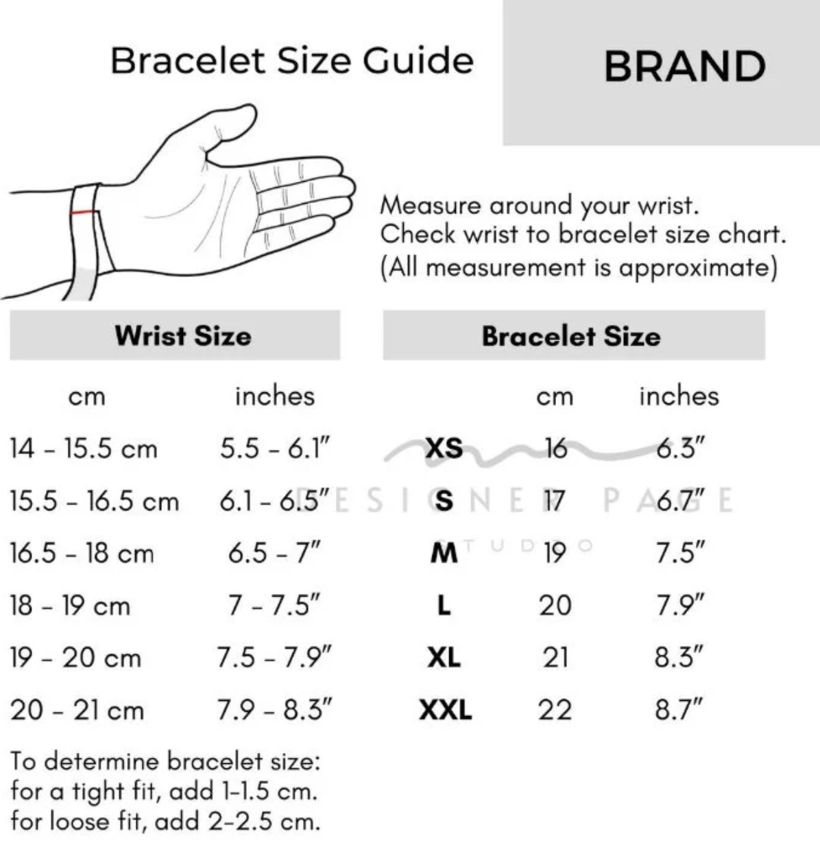 Bracelet Size Guide