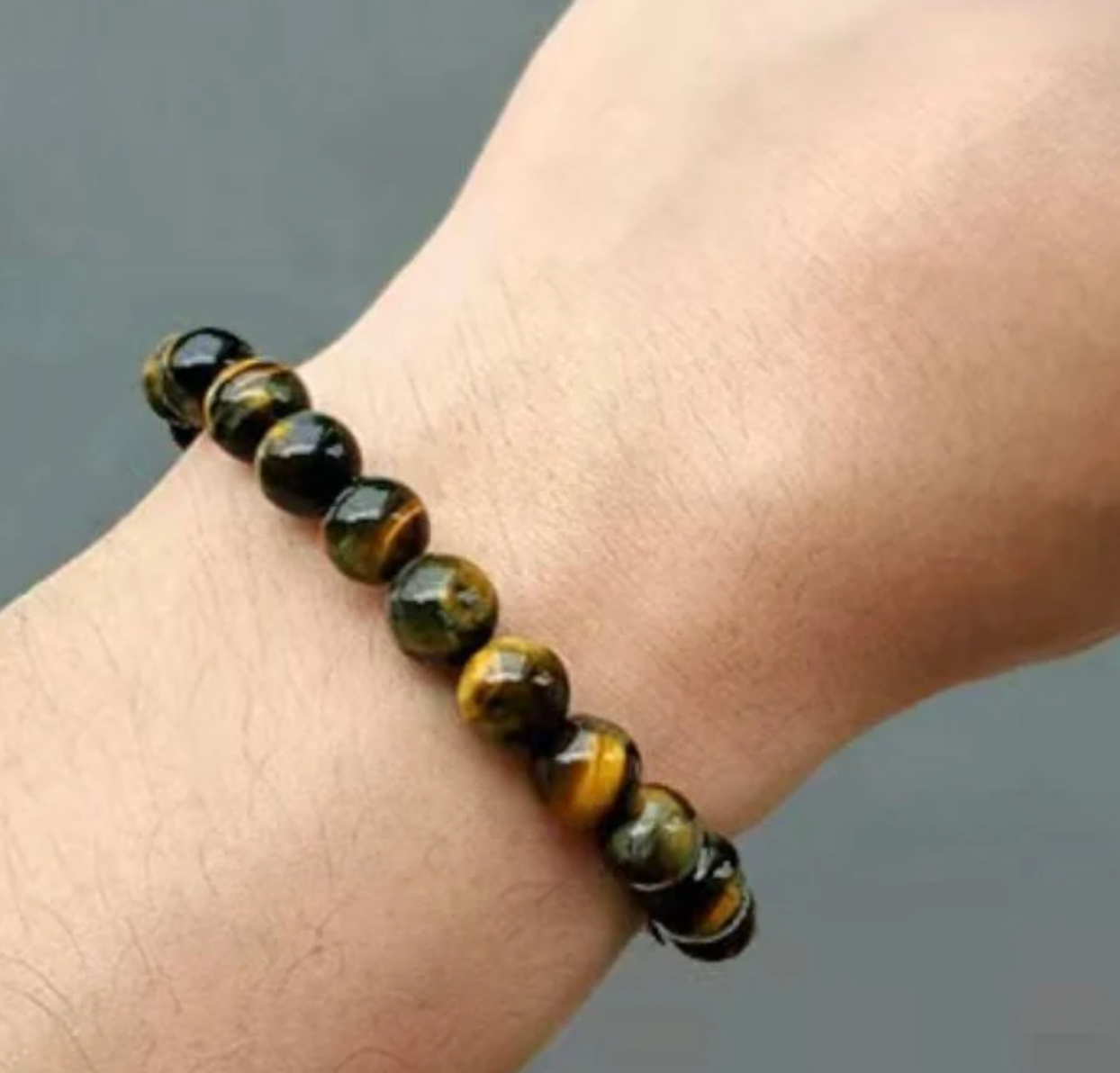 [Earth] Grade A++ Gold Tiger’s Eye stretchy  gemstone beaded Bracelet -  Wealth Attraction