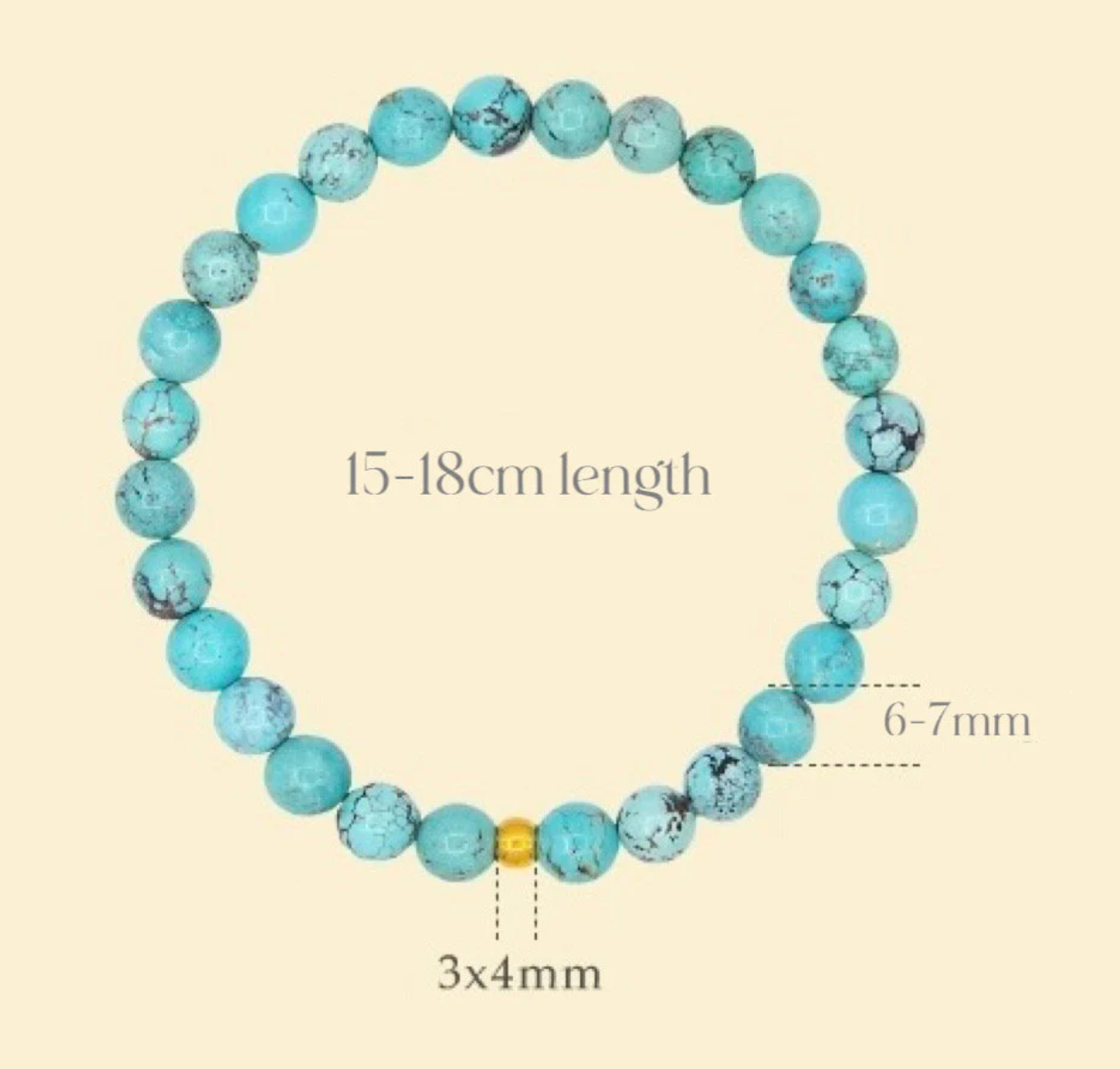 Dainty Premium graded Turquoise Stretchy Bracelet
