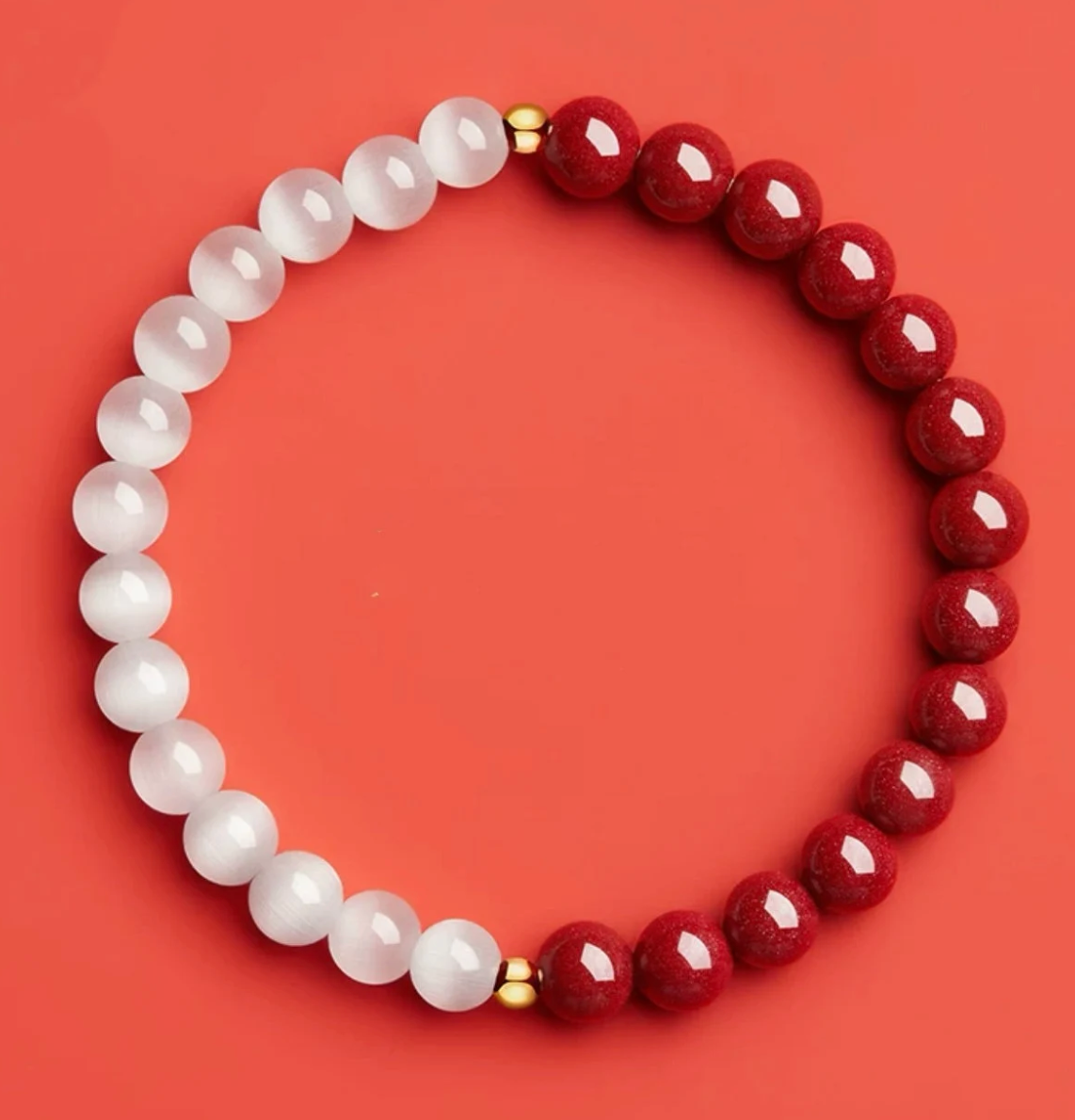 [YinYang] Dynamic Yin Yang Daoism gemstone beads stretchy Bracelet